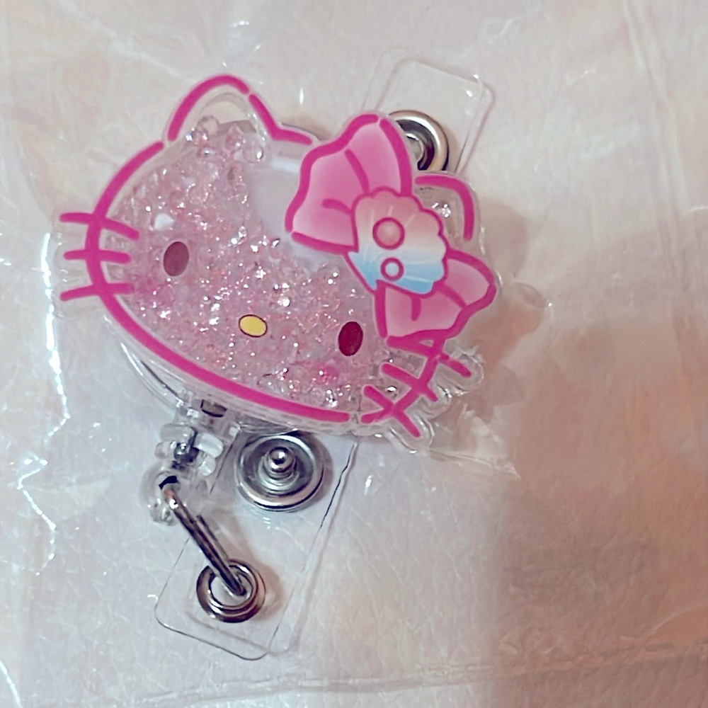 Hello kitty badge clip